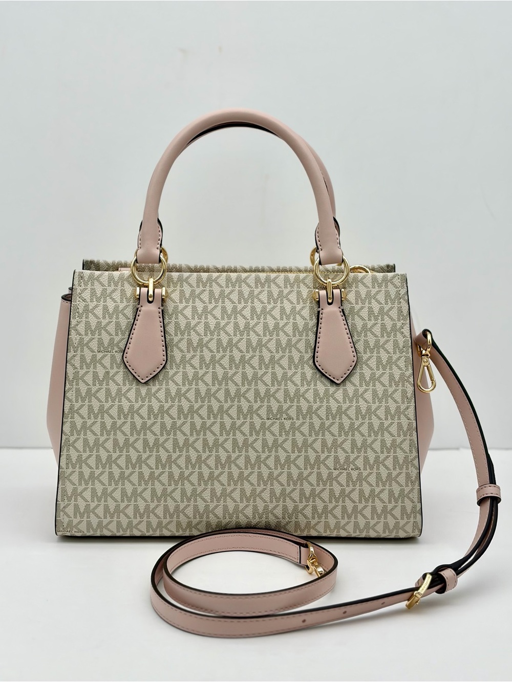 Michael Kors Marilyn Medium Signature Logo Convertible Satchel Crossbody Bag NWT - Picture 5 of 16